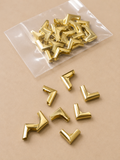 Esquinero Metálico Dorado 15mm - Paquete 50 pzas