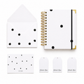 Set de papelería personalizado con cuaderno, tarjetas y sobres