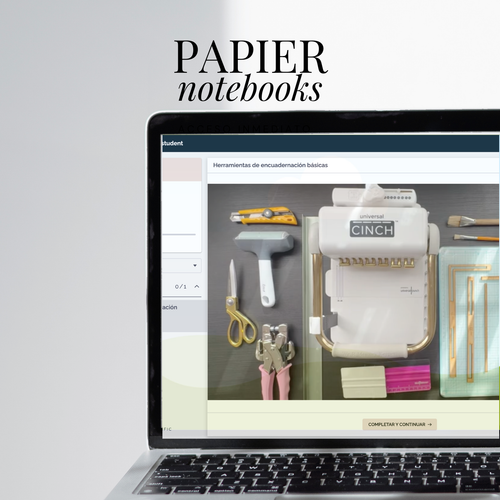 Taller online Papier NoteBooks para crear libretas profesionales